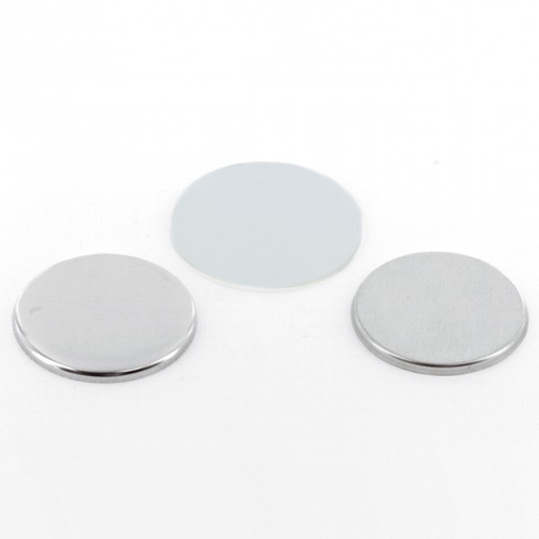 1-3/4" Round Flat Metal Button Complete Set